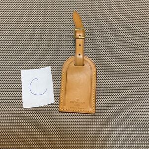 Louis Vuitton Brown Leather Luggage Tag